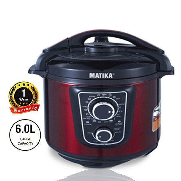 Nồi áp suất điện có điều chỉnh áp matika mtk-9262 6.0 lít