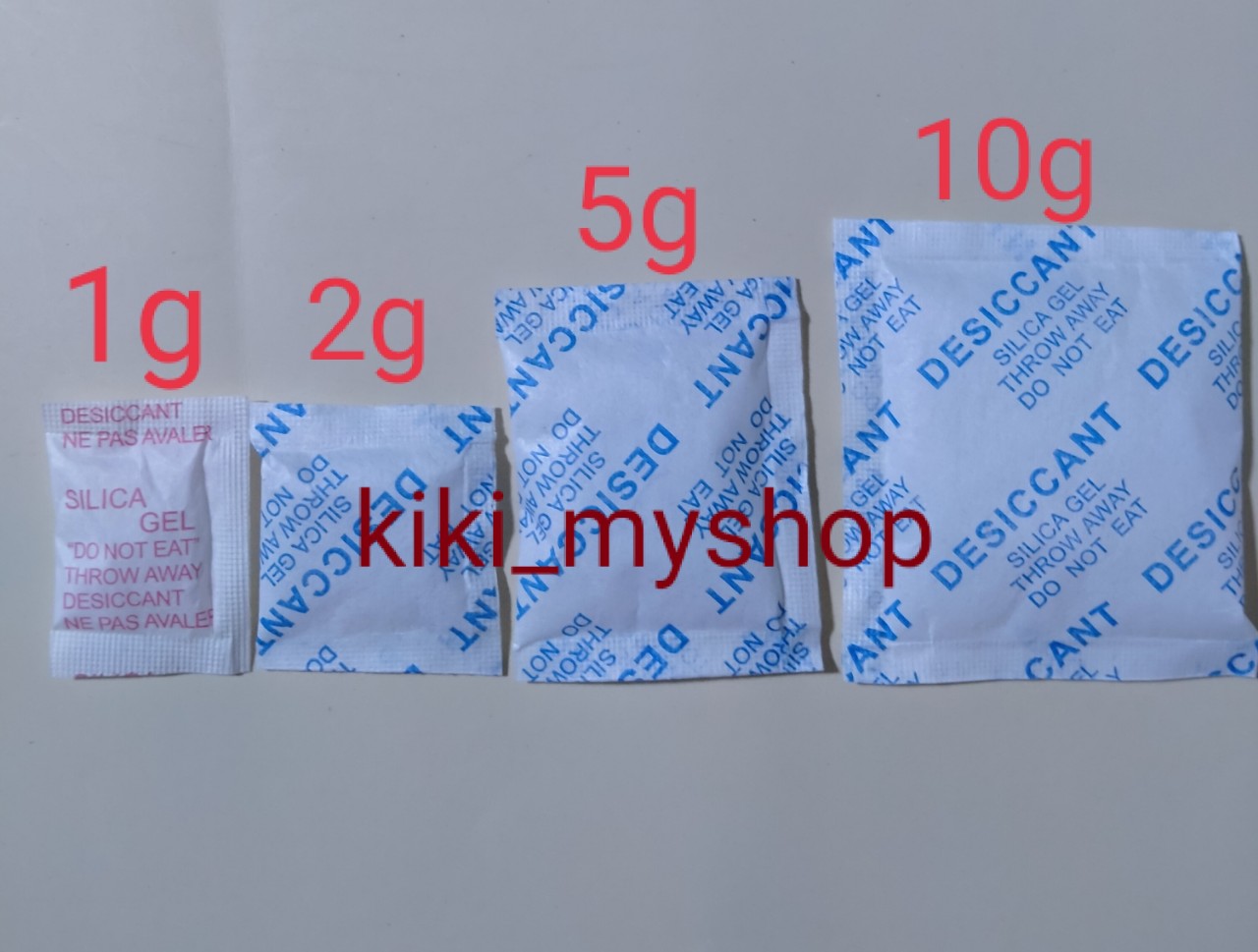 100gr gói hút ẩm silicagel loại 1g/2g/5g/10g chống ẩm sách truyện, máy ảnh