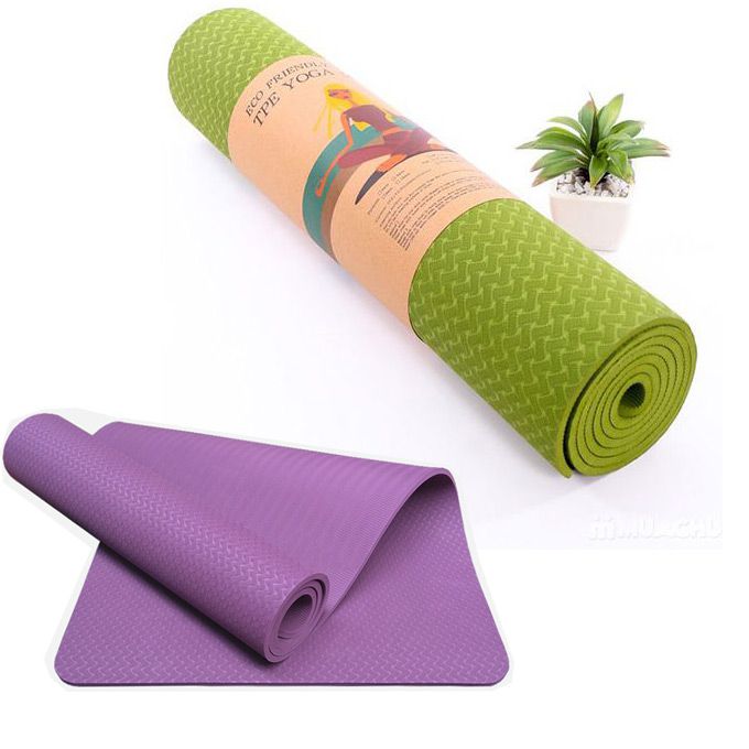 Thảm tập Yoga định tuyến 2 lớp cao cấp TPE dày 6mm