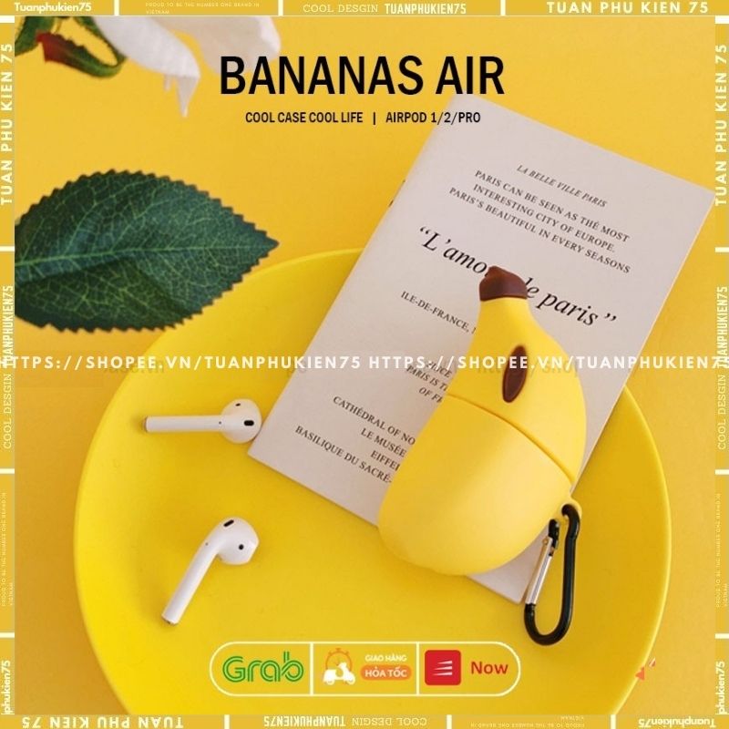 Airpods Case - Vali Case Tai Nghe Không Dây Airpods 1-2-i12-PRO hình Quả Chuối