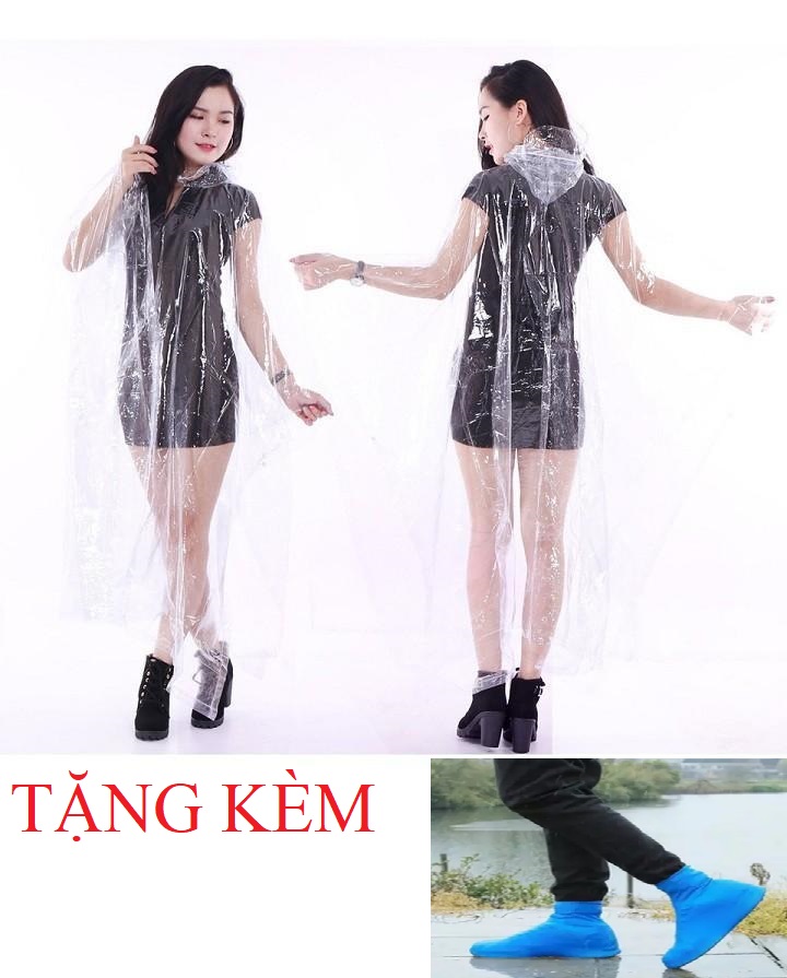[HCM][COMBO MÙA MƯA] MUA ÁO MƯA TRONG SUỐT TẶNG KÈM BỌC GIẦY ĐI MƯA