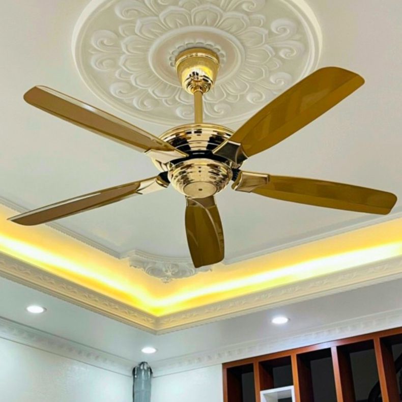 Quạt trần 5 cánh động cơ DC 55w chạy êm gió mát,sải cánh 1320mm điều khiển từ xa 6 số