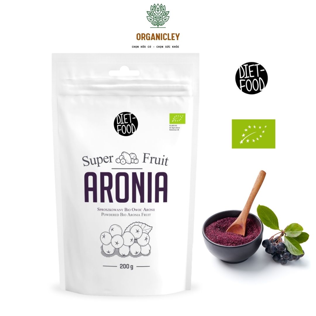 Bột quả aronia hữu cơ diet food organic aronia powder 200g - siêu thực phẩm hữu cơ - superfood - bột aronia - organicley