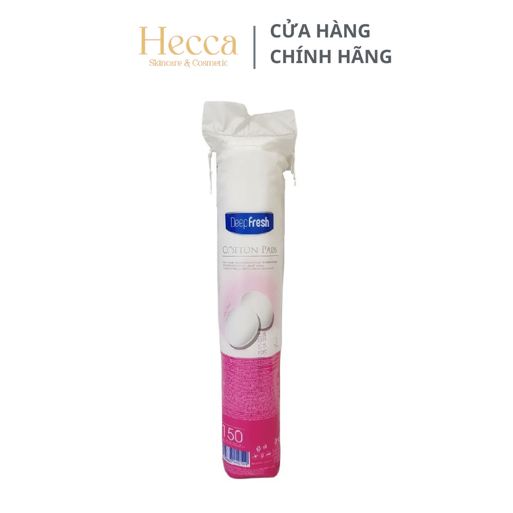 Bông Tẩy Trang Deep Fresh Cotton Pads Dạng Tròn Mềm Mịn 150 Miếng - Hecca