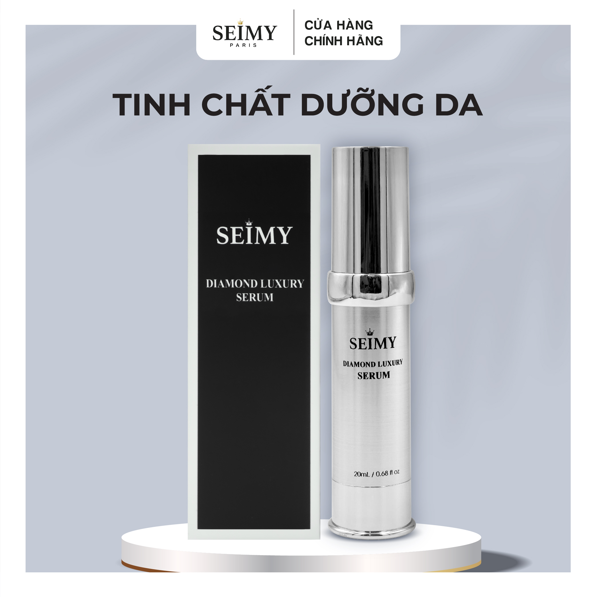 Serum tinh chất dưỡng da nhau thai cừu Seimy - Diamond Luxury giúp da siêu căng bóng, trẻ hoá làn da