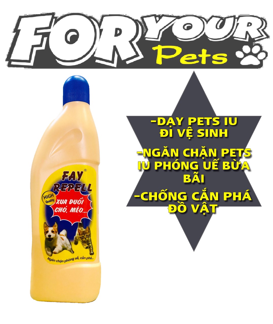 [HCM]FAY REPELL 200ML " DẠY CHÓ MÈO ĐI VỆ SINH CHỐNG CẮN PHÁ ĐỒ VẬT"