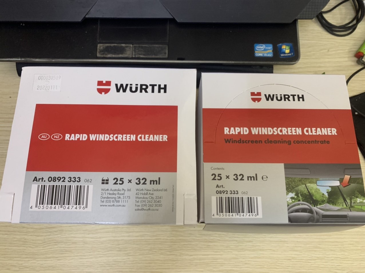 Combo 3 chai Nước rữa kính nhí 32ml Wurth