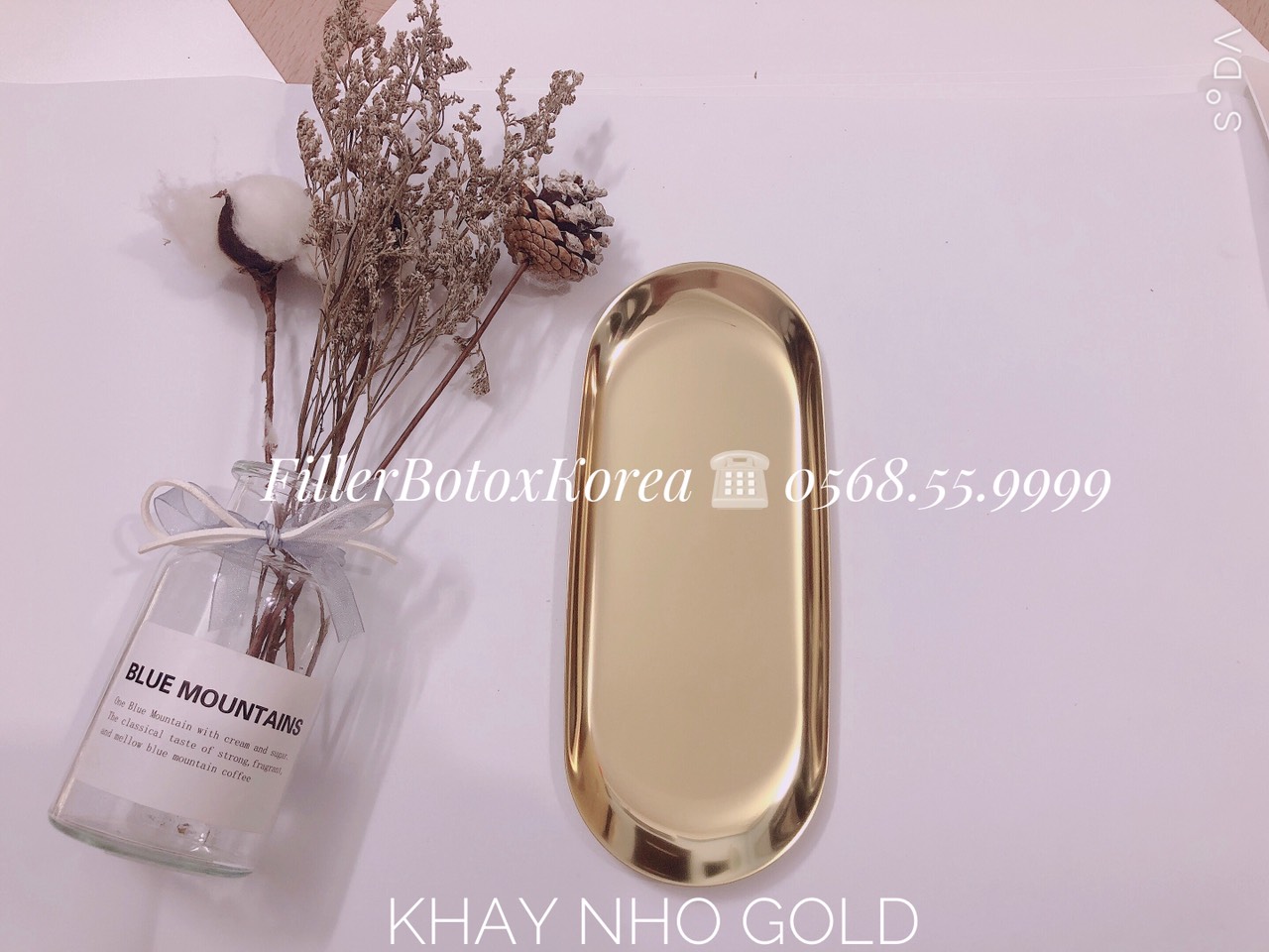 Khay dài gold đựng dụng cụ size vừa