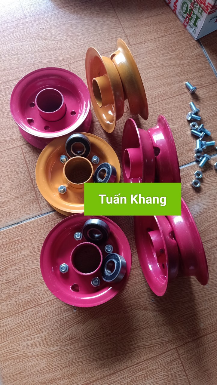 Vành mâm bánh xe đẩy hàng gắn vỏ 250-4 và vỏ 350-4