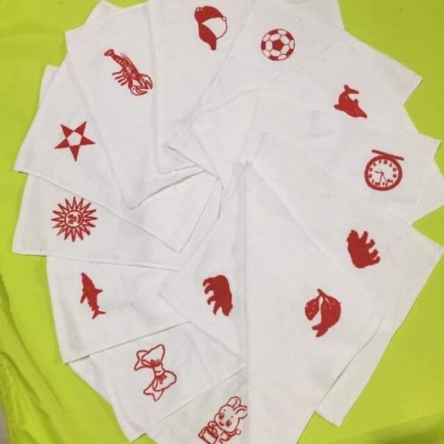 Sét 10 khăn trắng có ký hiệu