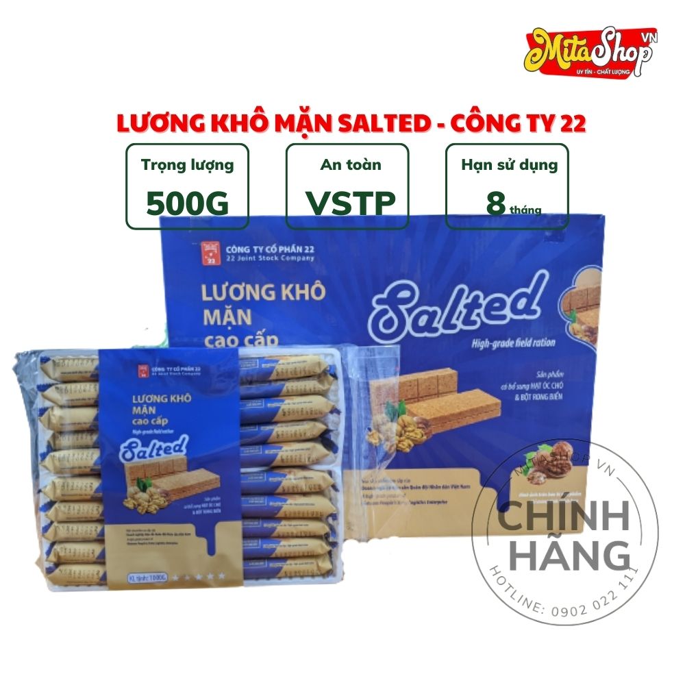 Lương khô quân đội mặn salted cao cấp vị mặn phô mai