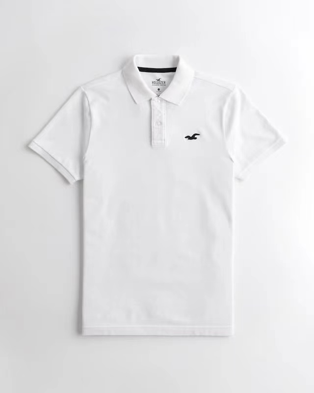 Áo thun polo Hollister icon White & Blue Sky New