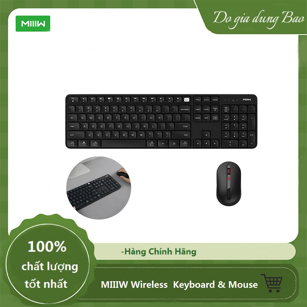 Bộ bàn phím & chuột & bàn phím văn phòng không dây MIIIW 104 phím 2.4GHz Đa hệ thống Bàn phím di động không dây tương thích