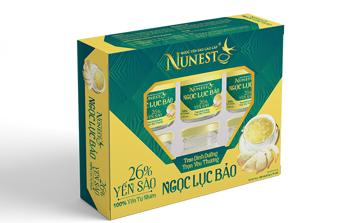 Yến sào Nunest Ngọc Lục Bảo cao cấp 26% yến