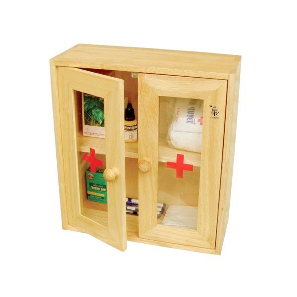 Tủ thuốc cửa mica winwintoys- 40241 gỗ tự nhiên