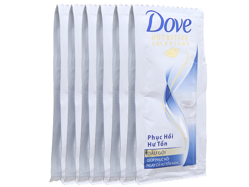 combo 10 Dây Dầu gội Dove phục hồi hư tổn 5.8ml x 12 gói
