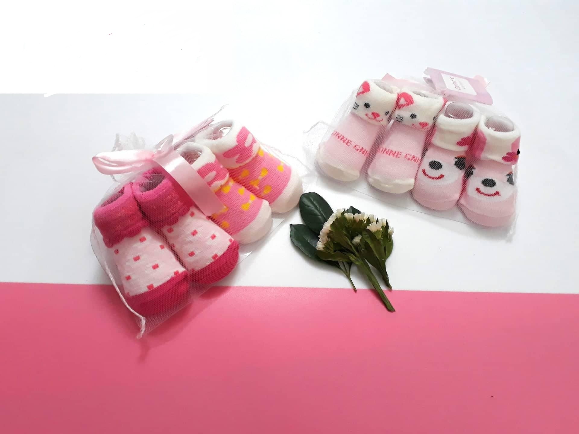Vớtất cho bé sơ sinh-Set 2 đôi tấtvớ lưới cho bé sơ sinh 0~6 tháng