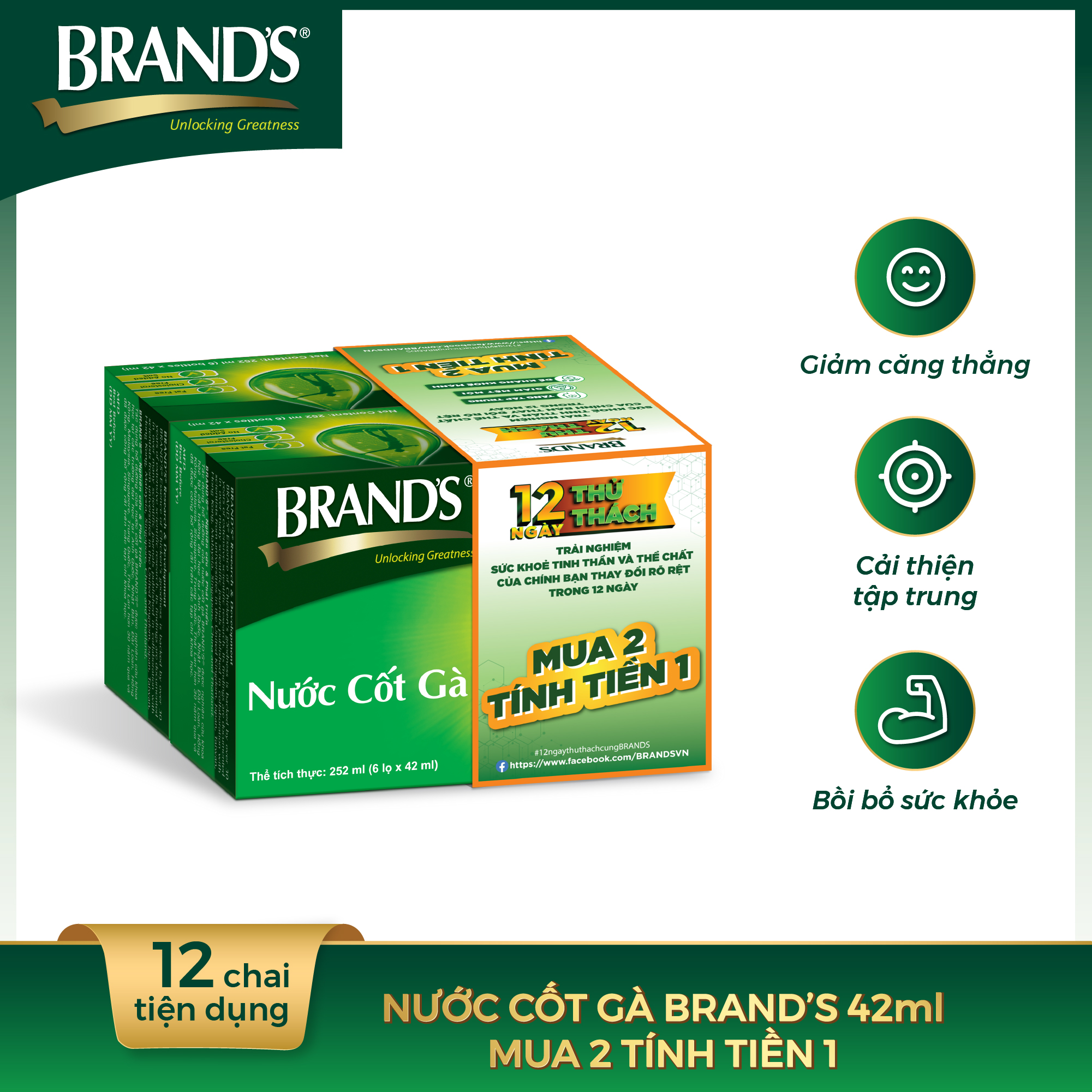 Virtual b1g1 combo 2 hộp 6 chai nước cốt gà brand's
