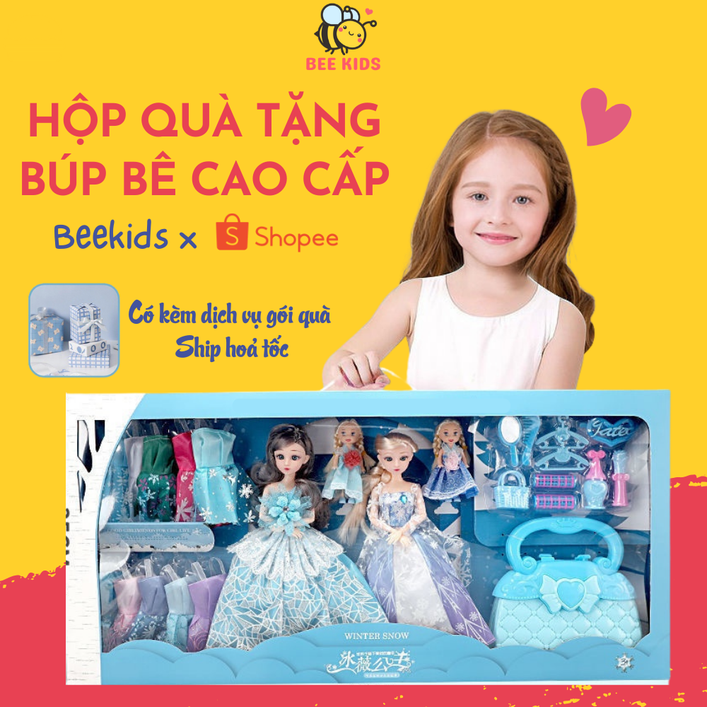 Hộp búp bê quà tặng,đồ chơi bé gái búp bê Barbi công chúa Elsa hộp quà tặng cho bé