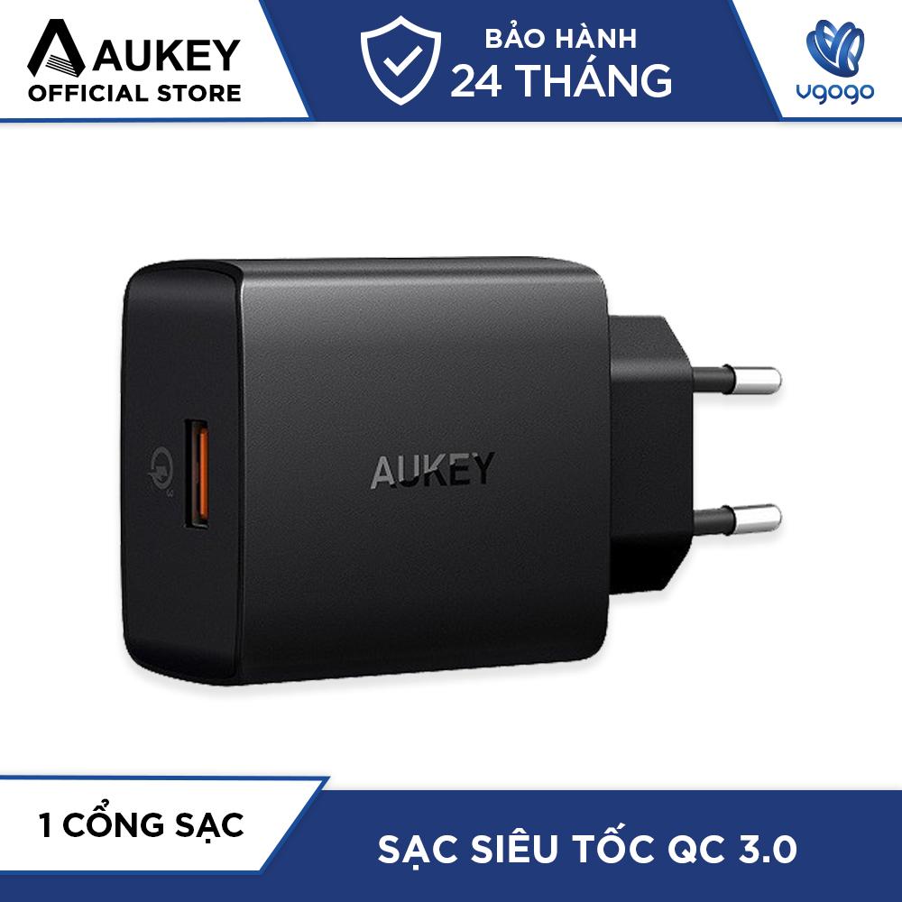 Cốc sạc aukey pa-t17 1 cổng sạc nhanh quick charge 3.0 - nhà phân phối chính thức