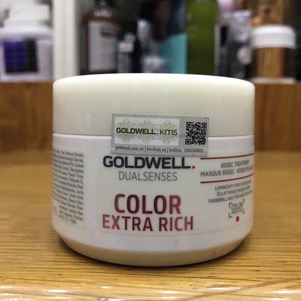Hấp dầu 60s Goldwell Color Extra Rich dưỡng màu tóc nhuộm 200ml