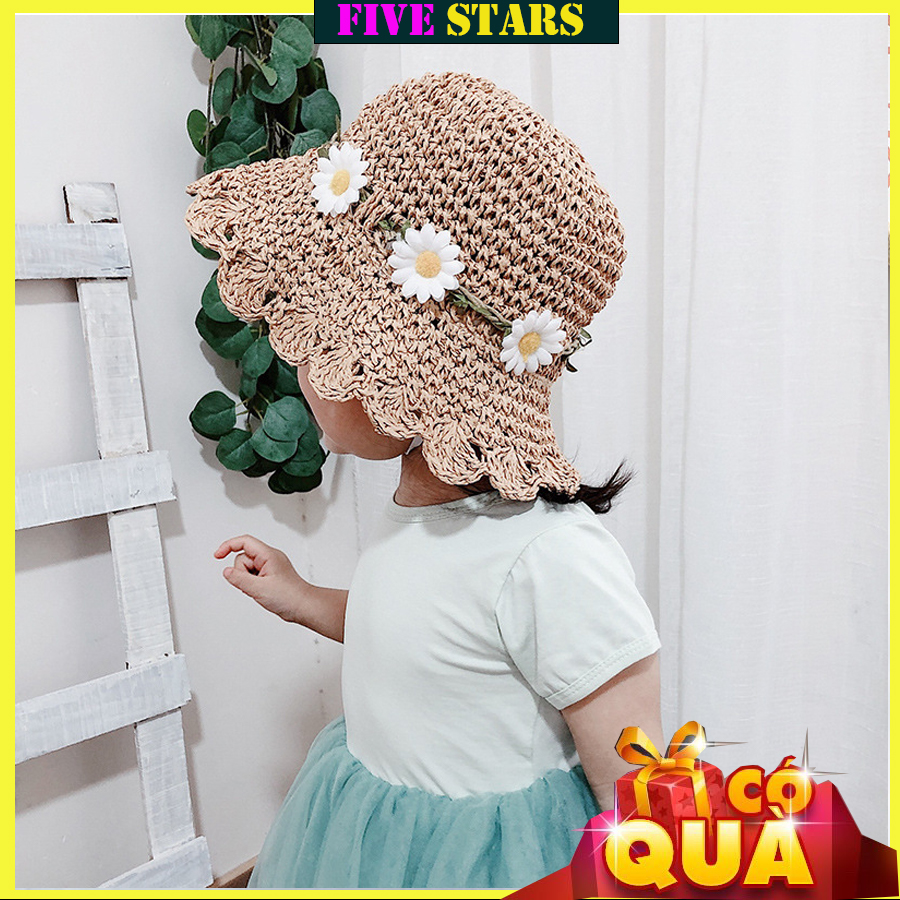 Nón cói trẻ em phối hoa siêu cưng nè - bích phương sốp