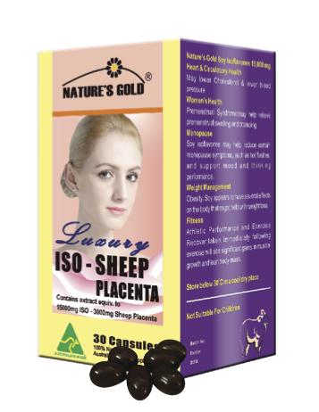 [HCM]Viên uống cân bằng nội tiết tố nữ thời kỳ mãn kinh và tiền mãn kinh -  Luxury Iso Sheep Placenta -  Úc - Nature’s Gold - 30 viên/hộp