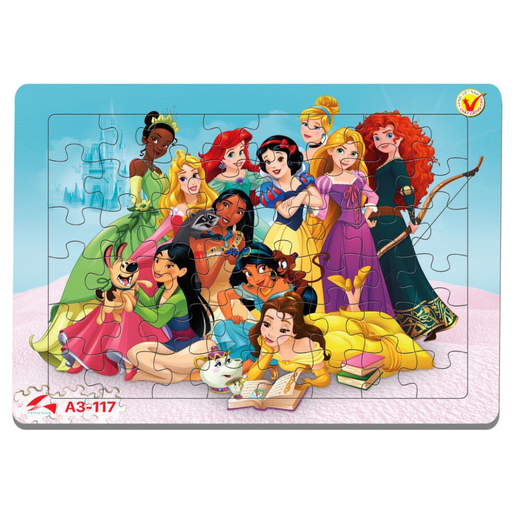 Xếp hình A3, 48 mảnh ghép: heo pepa, Hello Kitty. Đồ chơi xếp hình bằng giấy cho bé từ 3 tuổi. Tia sáng Việt Nam. Ký hiệu kiểu loại: Xếp hình