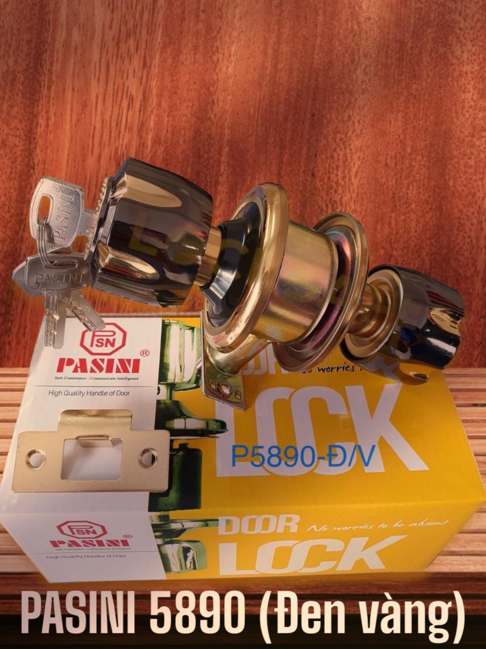 Ổ khóa nắm tay tròn pasini thông dụng tay nặng kiểu dáng 5887-5890-5894 hợp kim 3 chìa điện tử