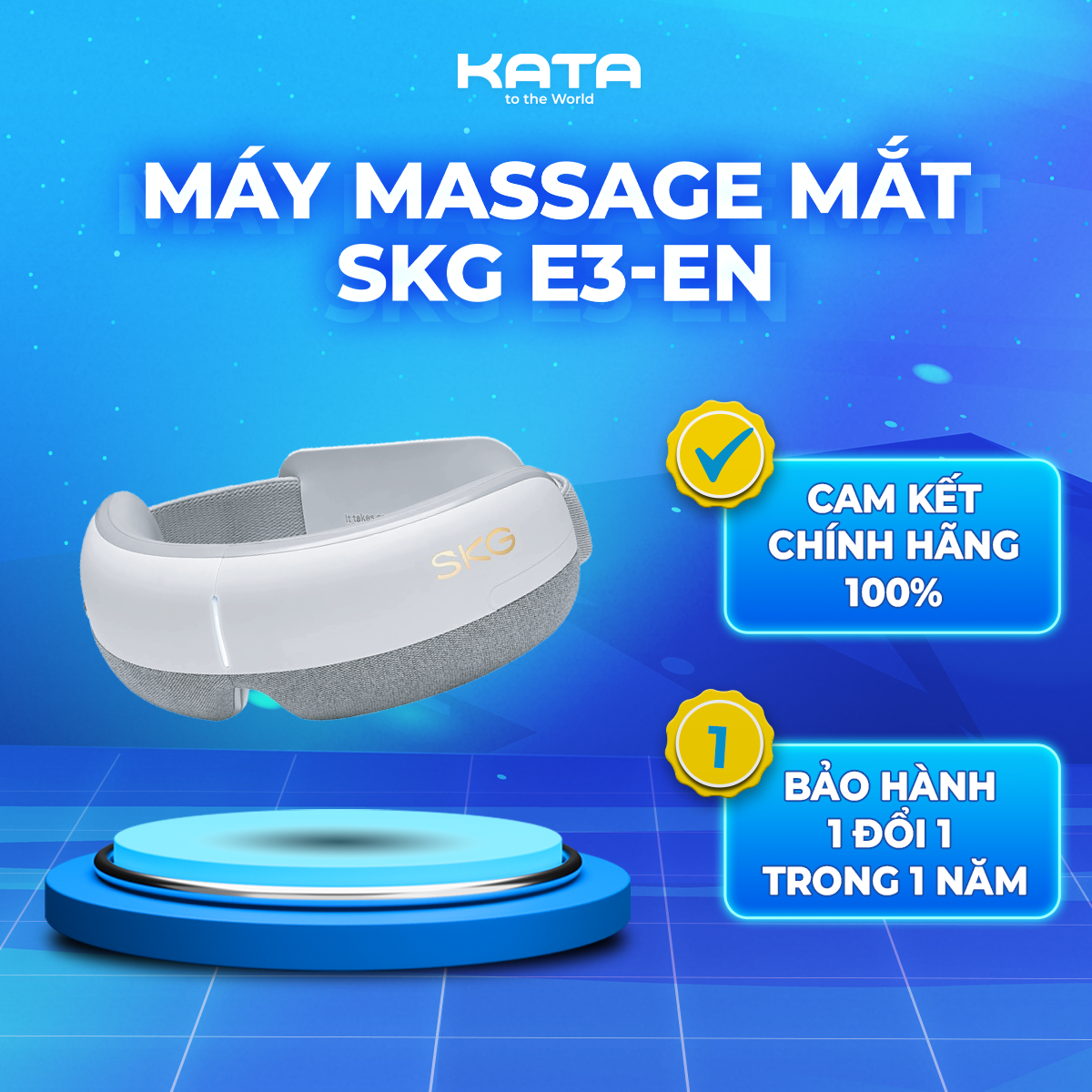 Máy massage mắt kata skg e3 giúp thư giãn, giảm căng thẳng - hàng chính hãng | kata technology
