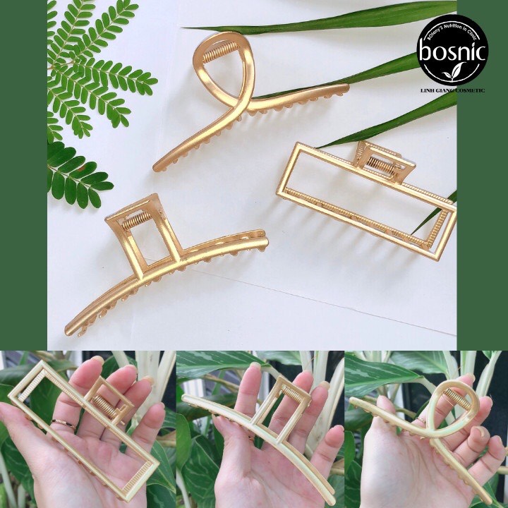 Kẹp Tóc Gắp Kim Loại Phong Cách Hàn Quốc Bosnic