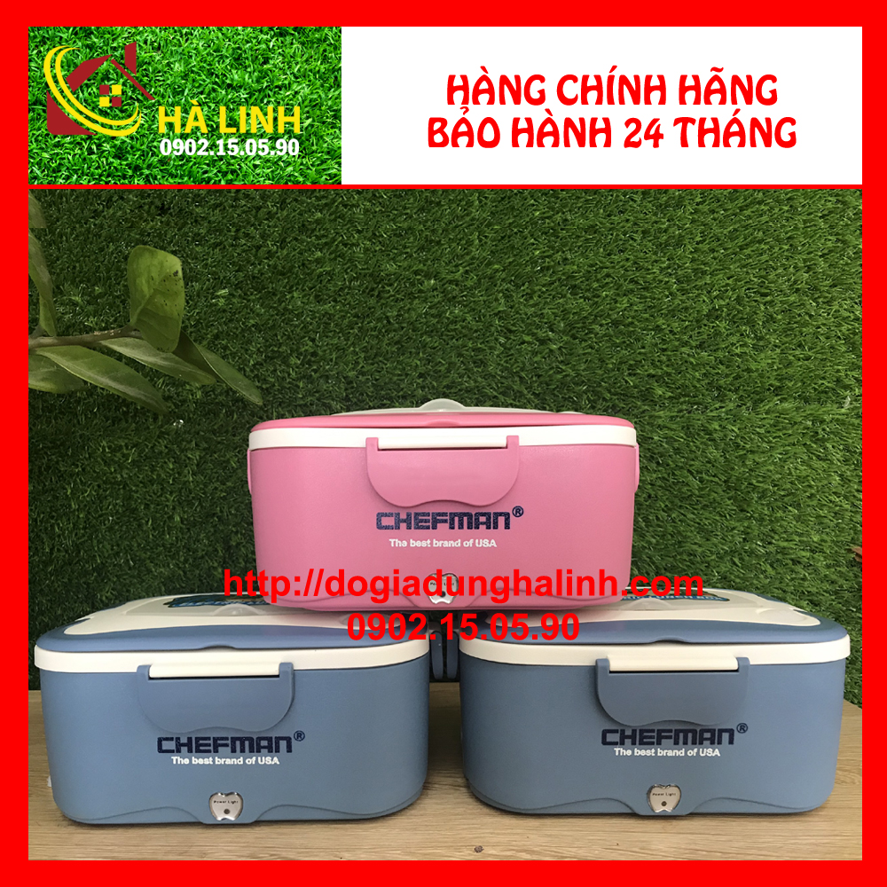 Hộp cơm hâm nóng Chefman CM-113i inox, Lõi inox 304, Bảo hành 24 tháng