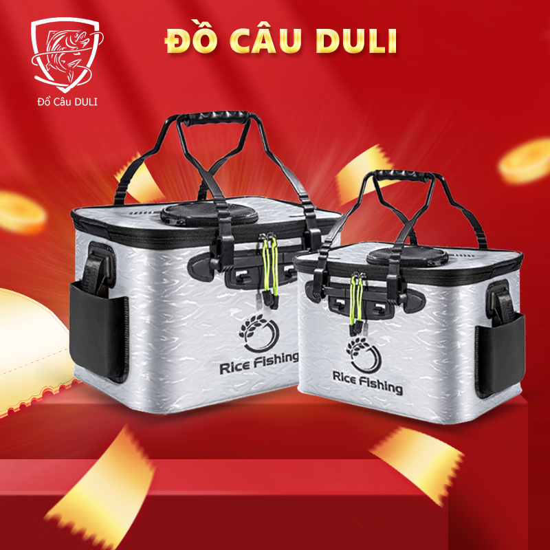 Thùng đựng cá câu đài câu lure 40cm 50cm 55cm đa năng cao cấp RICE FISHING KK-9