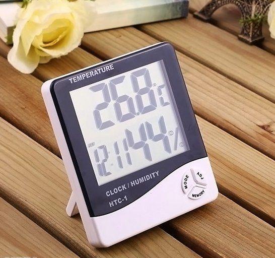 Nhiệt kế kỹ thuật số máy đo độ ẩm máy đo thời tiết đồng hồ đo nhiệt độ, độ ẩm đồng hồ treo tường trong nhà cảm biến ngoài trời probe lcd