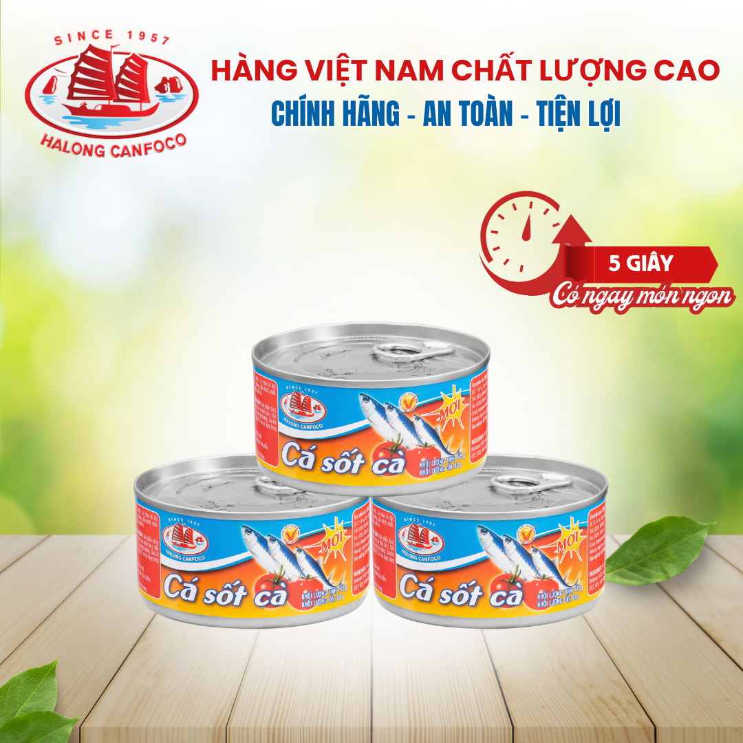 Combo 3 hộp cá sốt cà 175g - đồ hộp hạ long