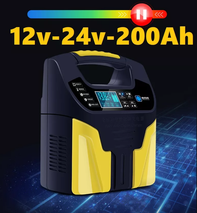 Máy sạc acquy tự động 12v 24v 2ah-200ah chuyên dụng cho xe ô tô xe máy ô tô tải - sạc có khử sunfat