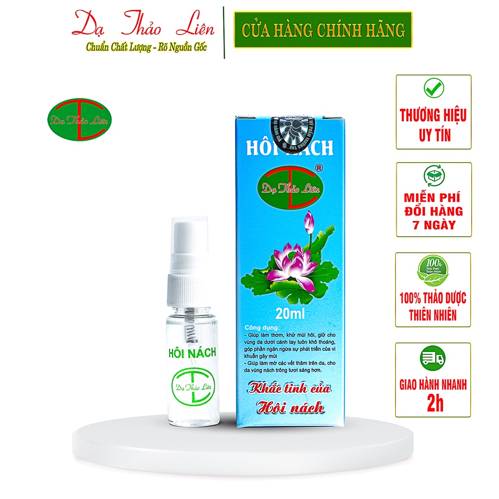 Xịt Hôi Nách Dạ Thảo Liên 100% Thảo Dược Thiên Nhiên 20ml |  100% Natural Herbal Antiperspirant Spray 20ml