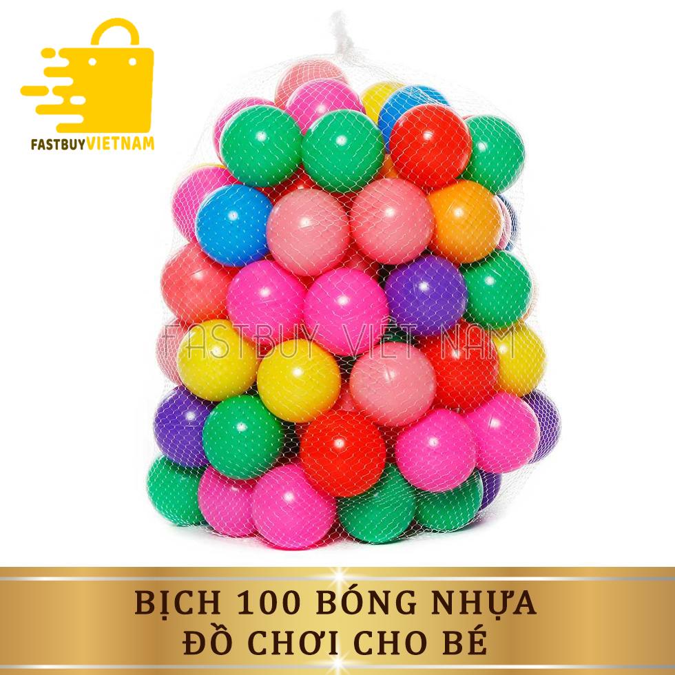 Túi 100 Quả Bóng Chơi Cho Bé, Nhiều Màu Sắc Tăng Khả Năng Vận Động Và Vui Chơi Chất Liệu Nhựa An Toàn Tuyệt Đối Cho Trẻ
