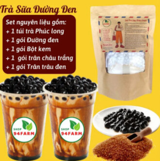 Trà sữa sét nguyên liệu làm trà sữa tại nhà 4 vị cực ngon trà sữa thái xanh-trà sữa thái đỏ-trân châu đườn phèn trà sữa phúc long