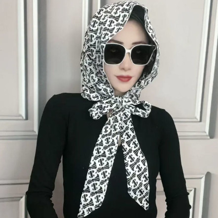 Khăn trùm đầu chống nắng vải lụa satin - Khăn choàng đa năng phong cách trẻ trung cho nữ - 8