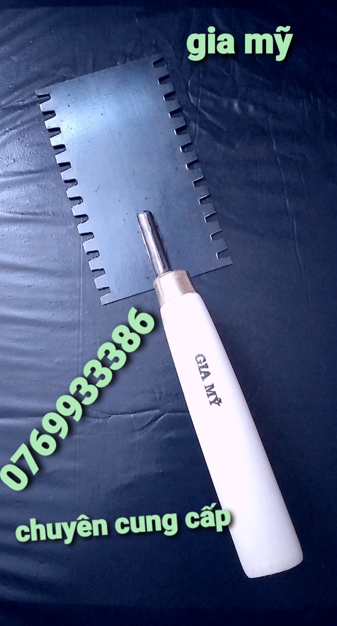 Bay xây vuông lưỡi thép xanh cao cấp 9x16,5cm tạo rãnh răng cưa vuông .răng 2 trái phải.gia mỹ