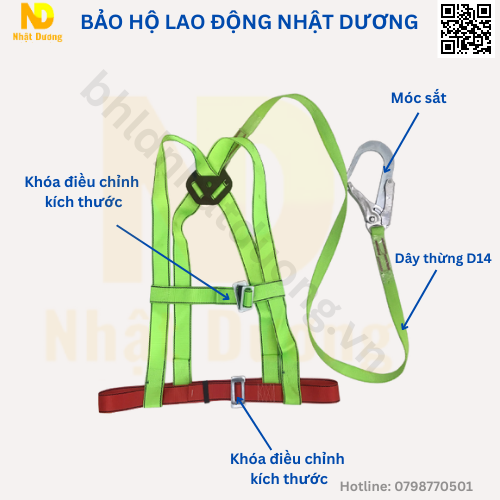 Dây an toàn bán thân 1 móc HP-B01
