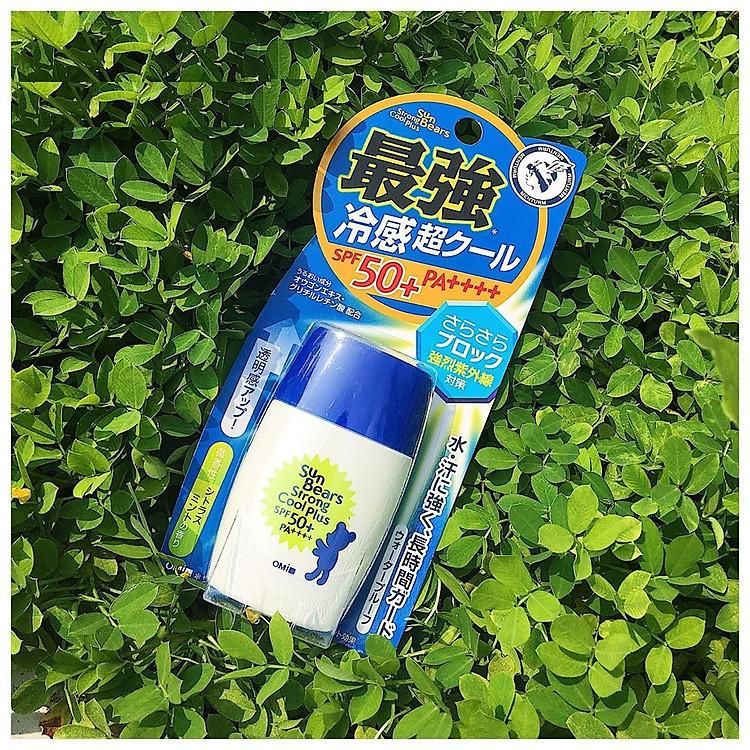 Kem chống nắng Omi Sun Bears không cồn SPF50+++ Màu đỏ