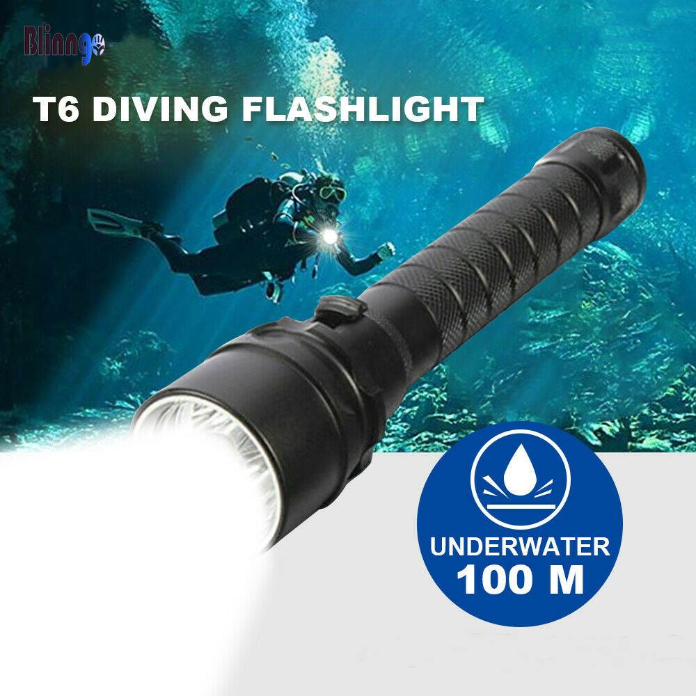 Đèn Pin Lặn Chuyên Nghiệp Chống Nước 25000Lumens, Đèn Pin Thợ Lặn Đèn Pin LED Dưới Nước Lanterna Tối Đa 100M