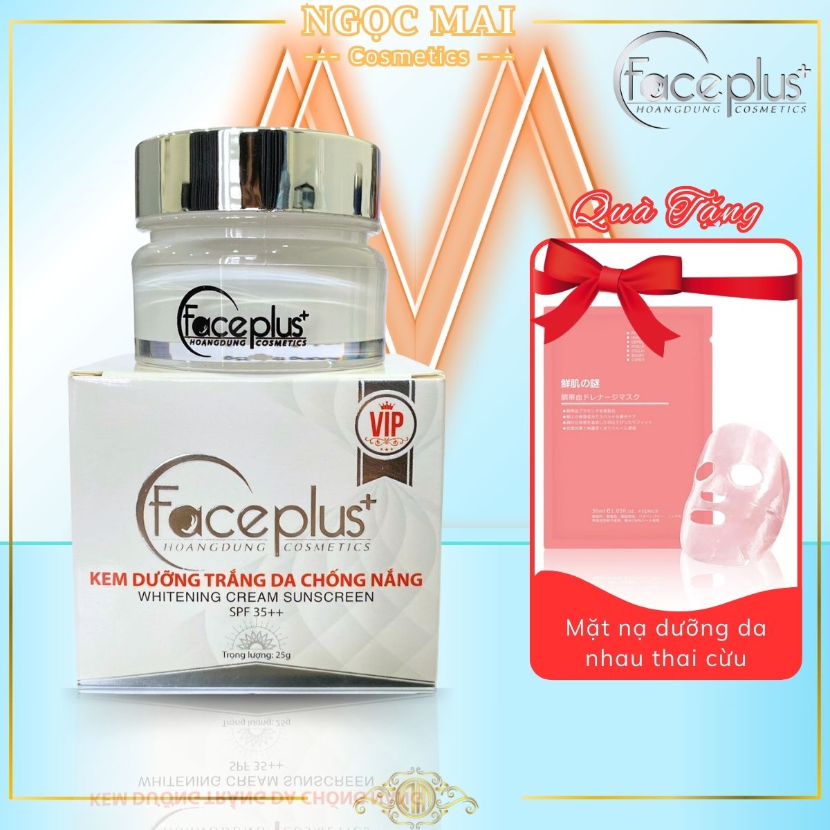 Kem dưỡng trắng da - chống nắng faceplus 25g - mỹ phẩm hoàng dũng chính hãng