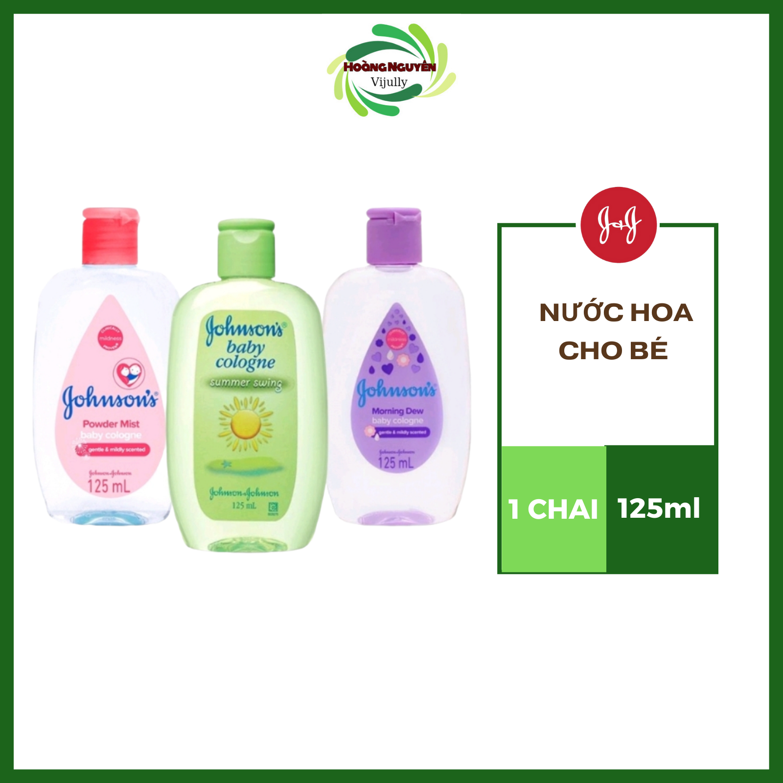 Nước hoa cho bé johnson's baby cologne - dung tích 125ml