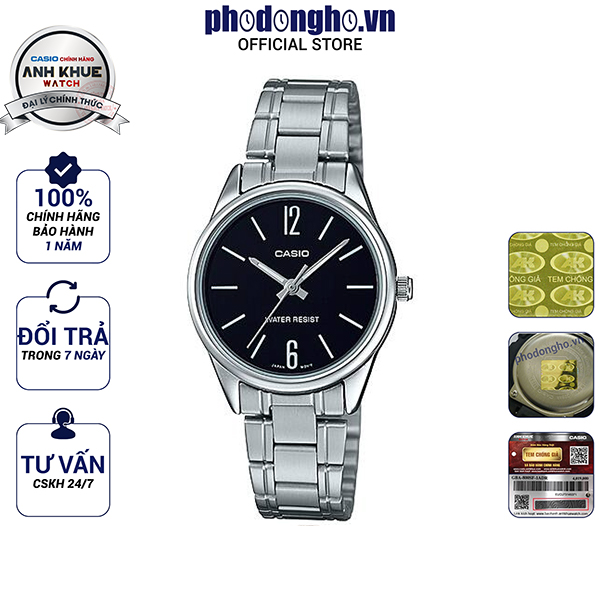 Đồng hồ nữ dây kim loại casio anh khuê ltp-v005d-1budf