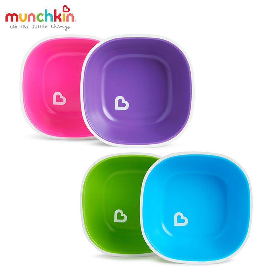 Ộ 2 bát chống trượt munchkin