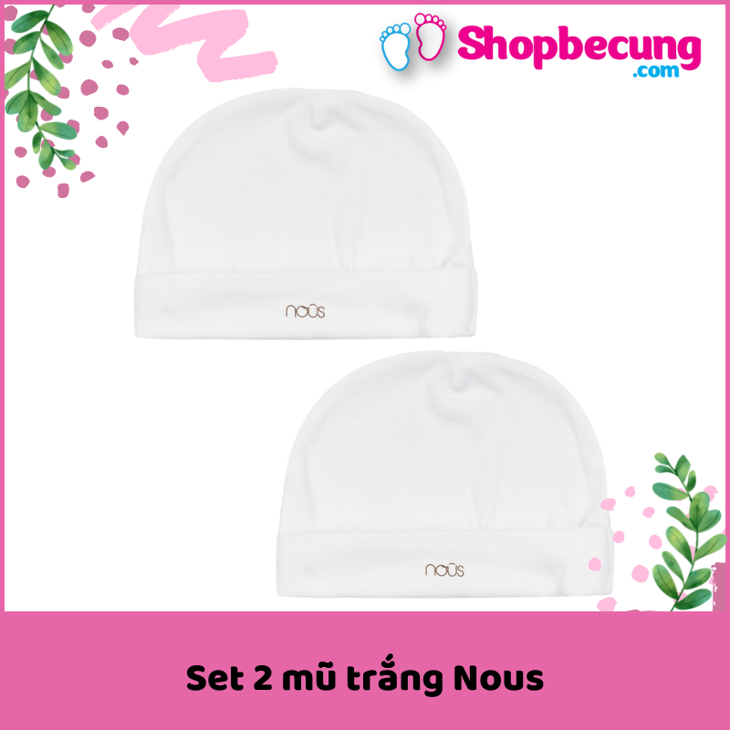 Set 2 mũ trắng Nous