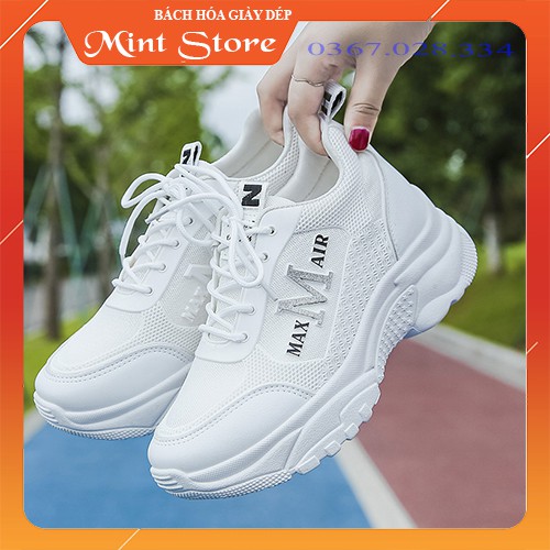 GIÀY NỮ 🎁 GIÀY ĐỘN ĐẾ NỮ 5 PHÂN TĂNG CHIỀU CAO M MAX AIR [GIÀY THỂ THAO NỮ TRẮNG SIÊU ĐẸP G50]
